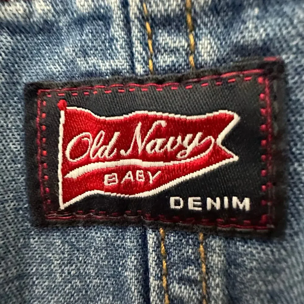 Old‎ Navy Baby Denim Overalls Size 5T Blue Adjustable Pockets 100% Cotton Unisex